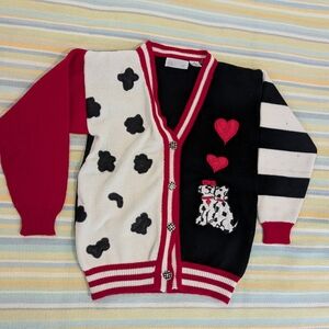 ⭐ Vintage Dalmatian Hearts Cardigan Size 10/12